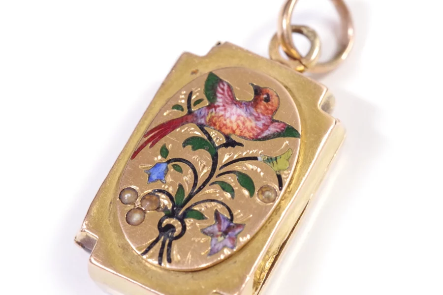 antique gold locket pendant