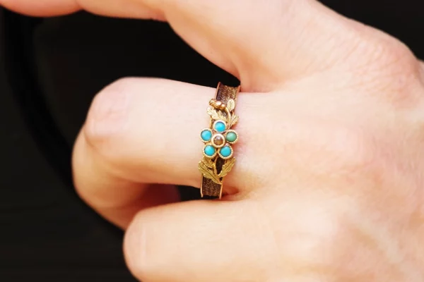 antique wedding forget me not ring