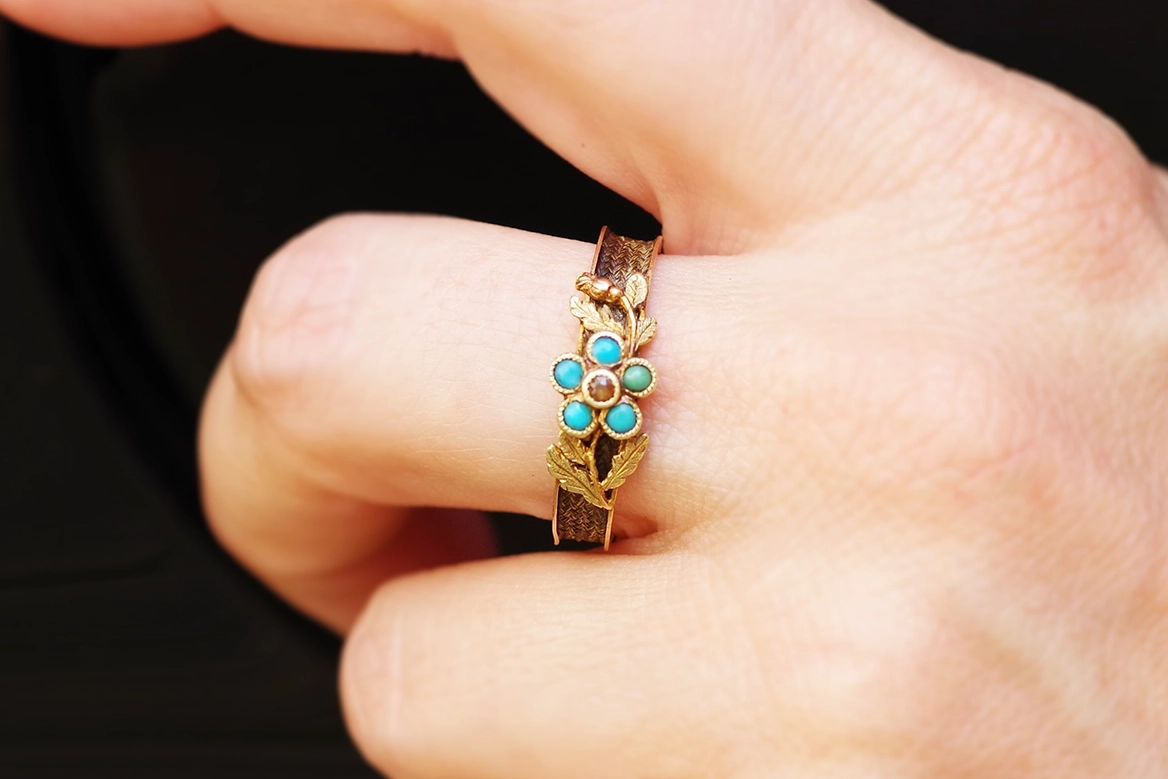 Forget-me-not turquoise ring – Maison Mohs