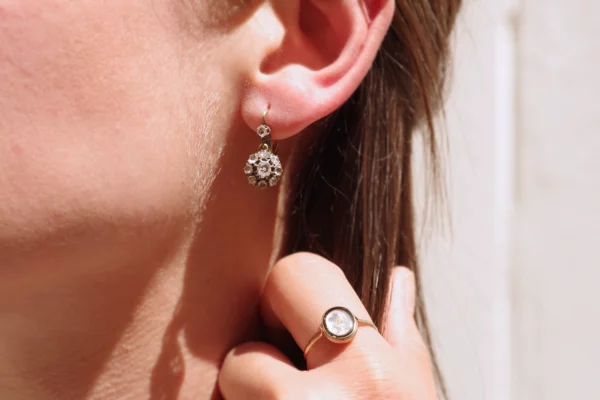 Antique edwardian diamond earrings