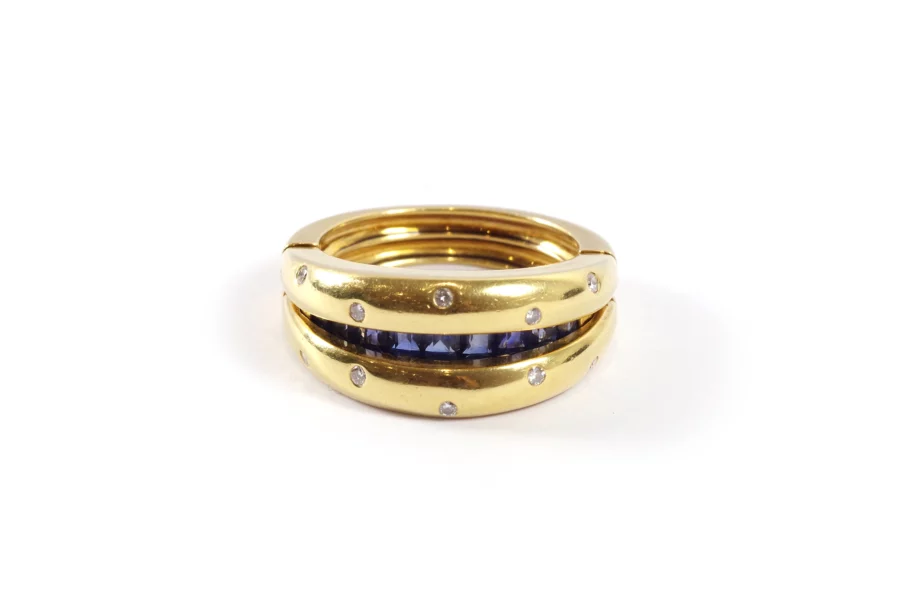sapphire diamond ring in gold