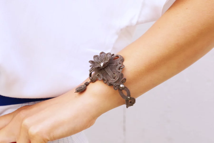antique flower bracelet