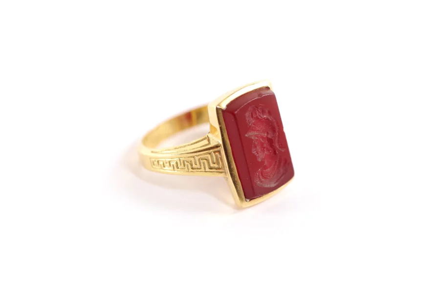 antique carnelian soldier ring