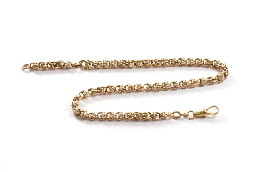 gold watch chaine necklace