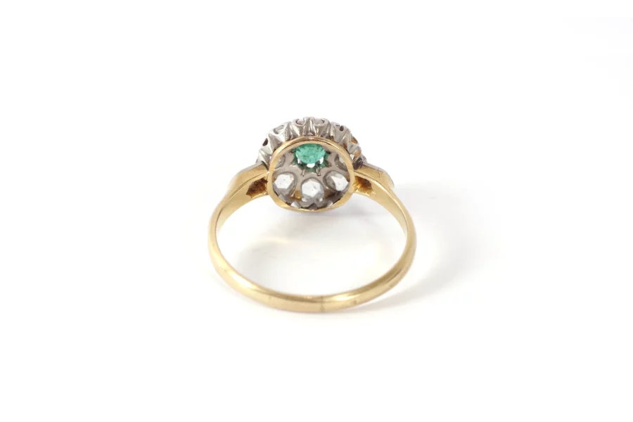 Antique emerald wedding ring