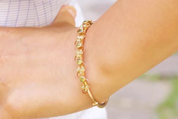 Clover bangle gold bracelet