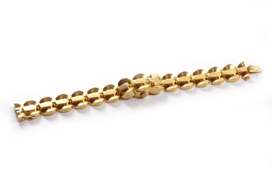 Gold tank bracelet