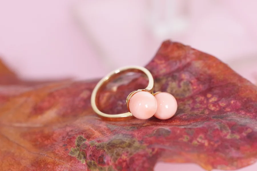 coral you and me ring
