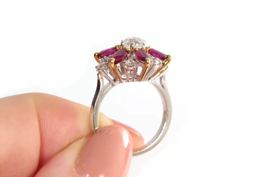 wedding ruby diamond ring