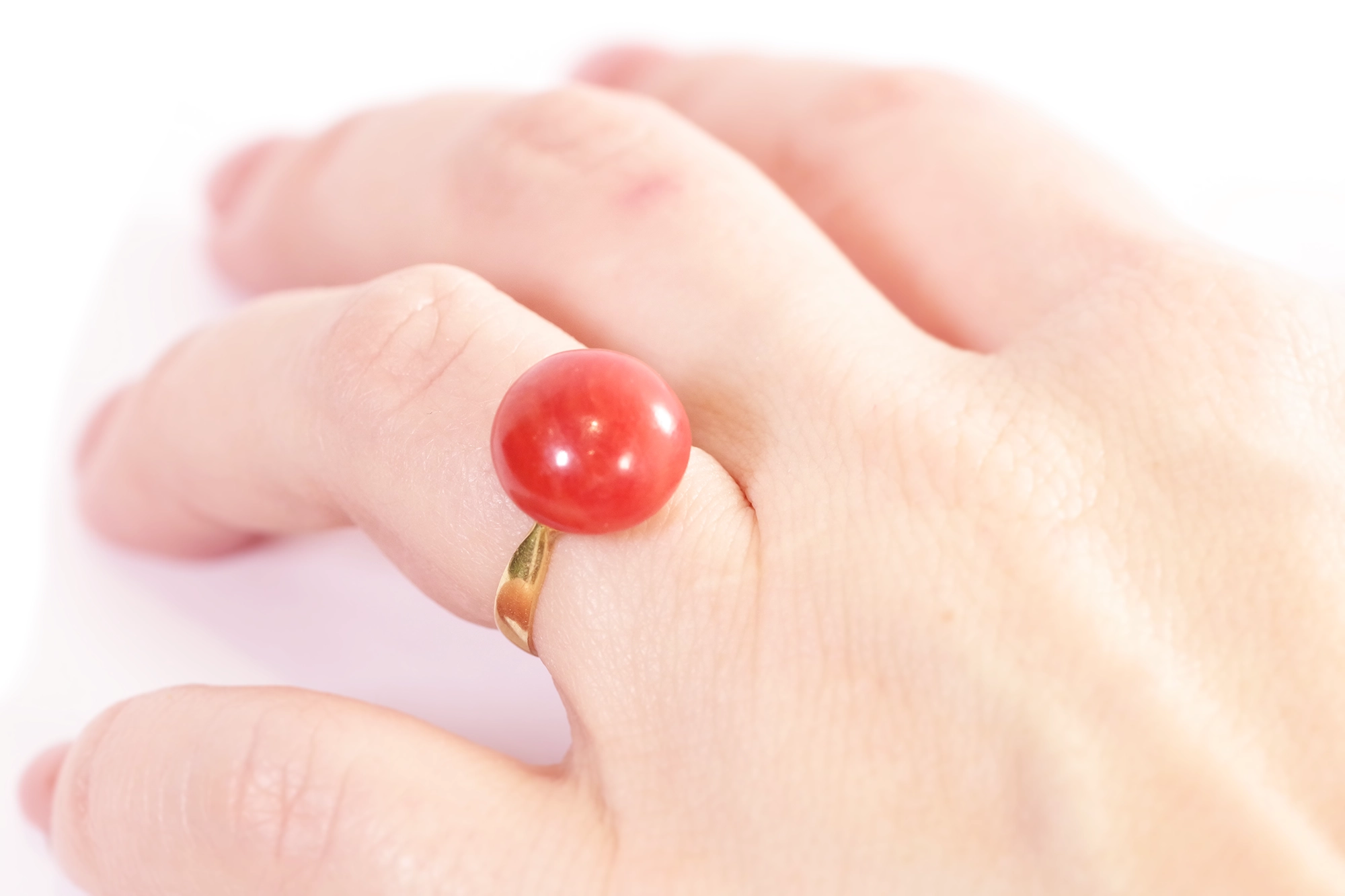 Buy Red Coral Moonga 5.25-5.50 Ratti Mangal, Mars Gemstone, Embedded in  PanchDhatu Finger Ring (Adjustable) by Ceylonmine Online - Get 79% Off