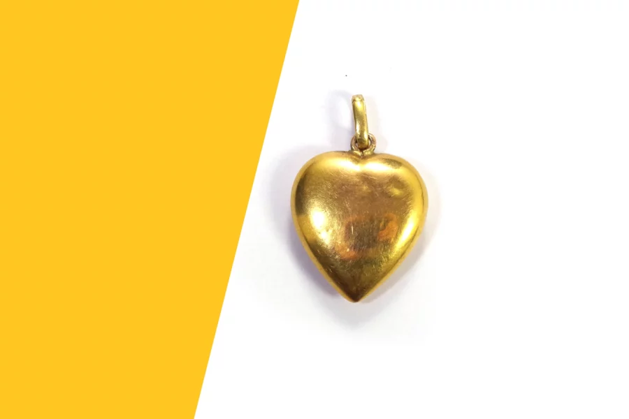Pendentif coeur ancien en or