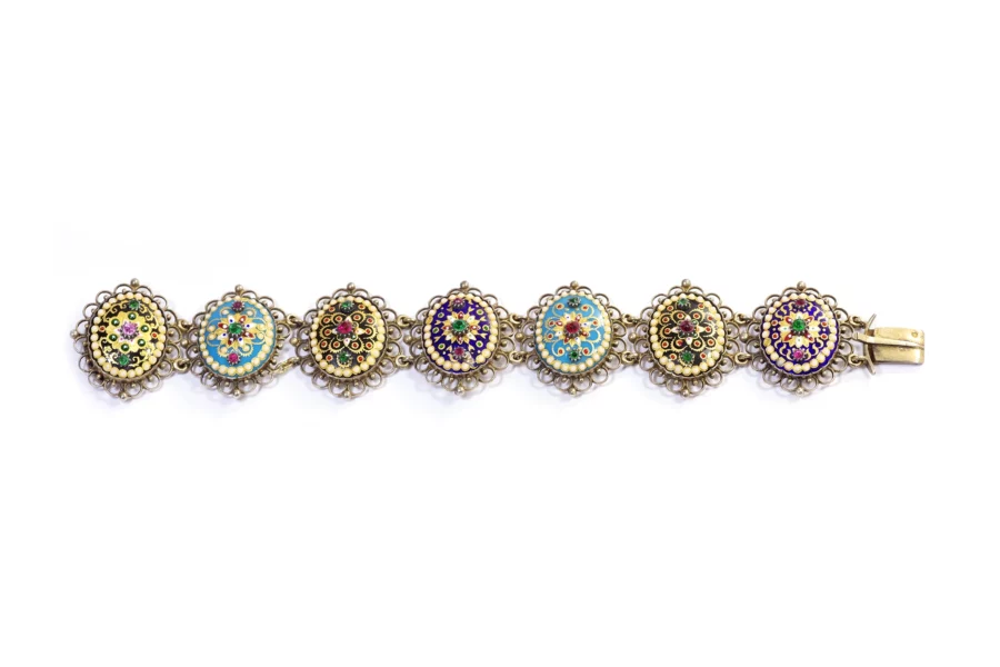 antique bressan enamel bracelet