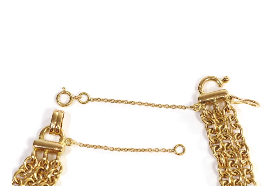 french chain gold bracelet
