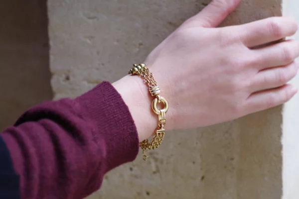18k gold chain bracelet