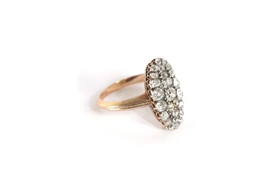 antique cluster ring for a wedding
