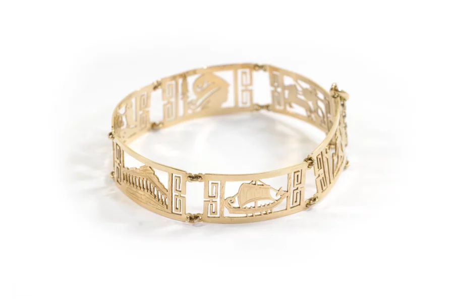 Vintage greek style gold bracelet