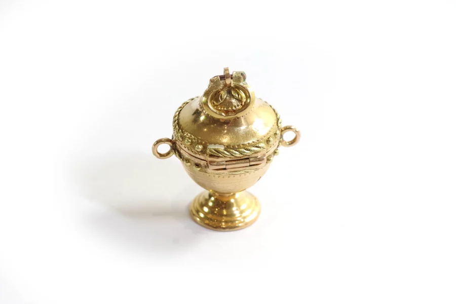Antique vinaigrette locket gold pendant