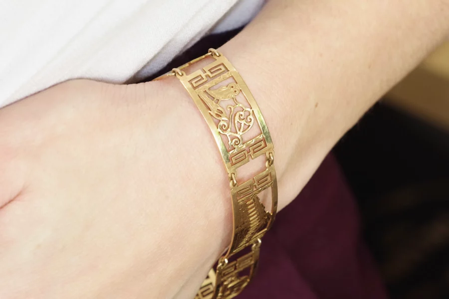 gold greek bracelet