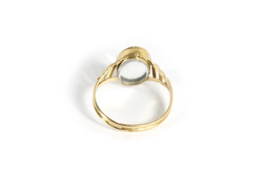 victorian reliquary ring in gold