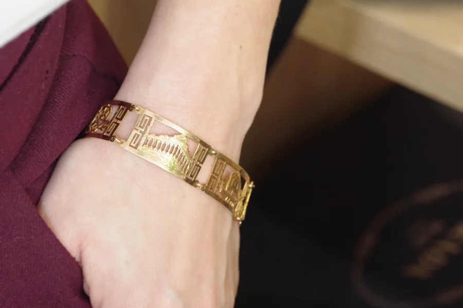 Greek style gold bracelet