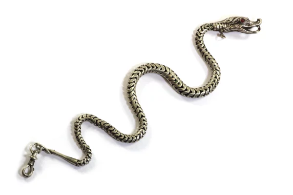 antique watch chain forming a snake