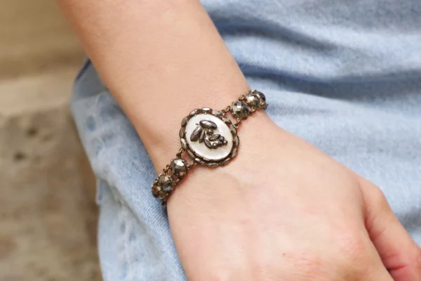 steel flower bracelet