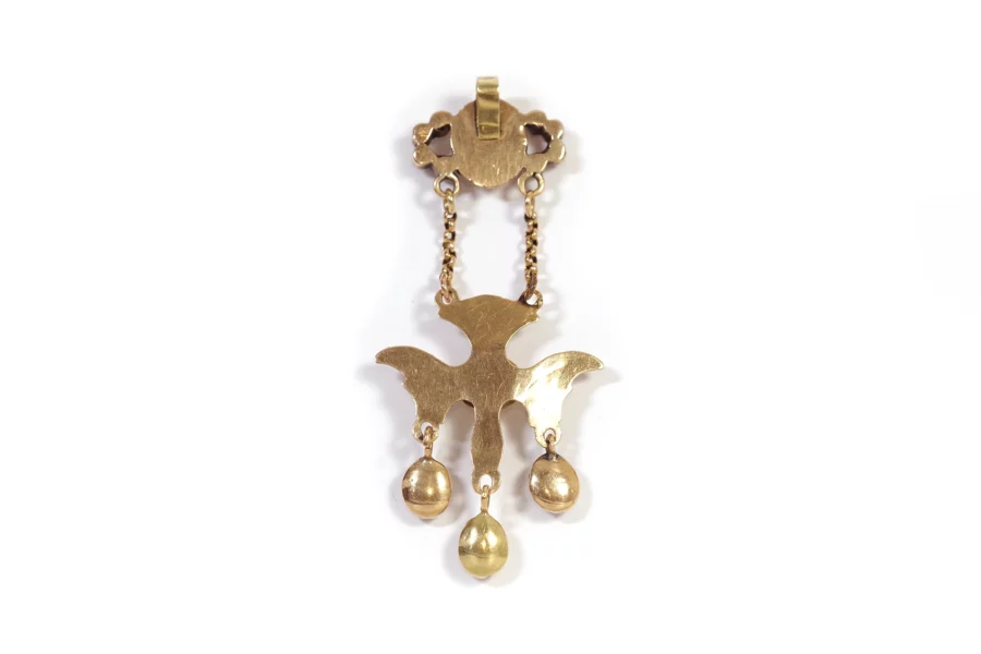 French antique gold pendant