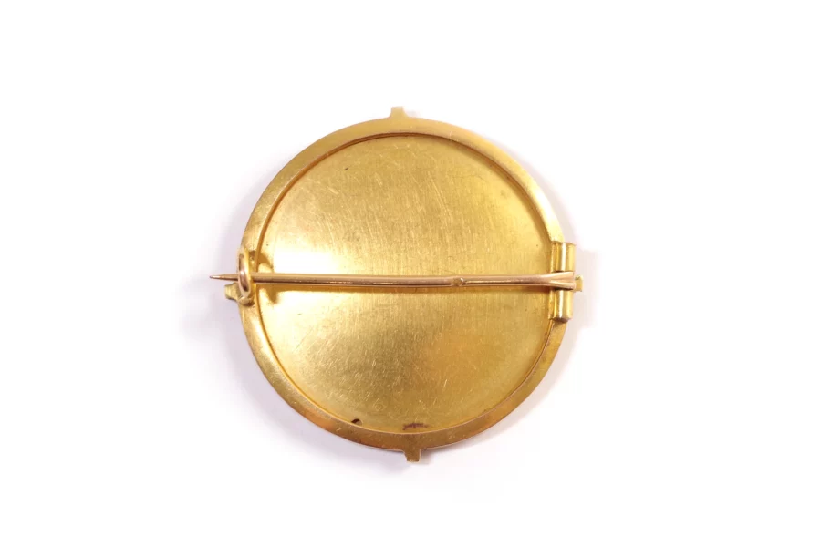 Art Nouveau spring brooch in gold