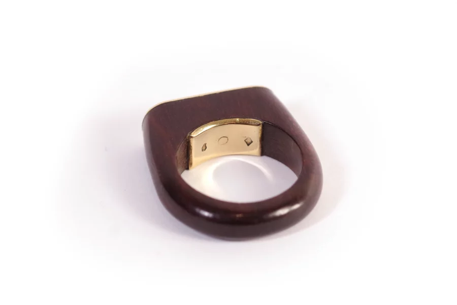 vintage Pery sons wood gold ring