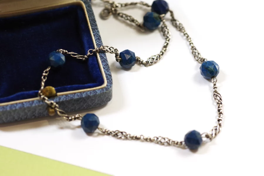 lapis lazuli pearl neckalce