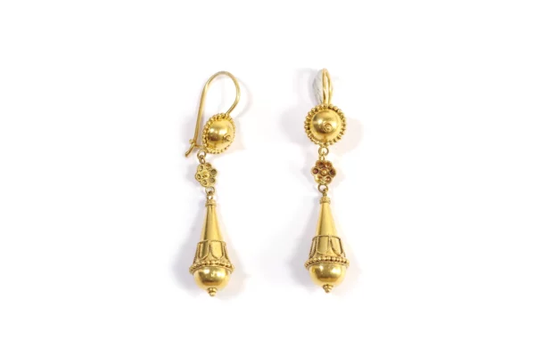 Torpedo gold earrings