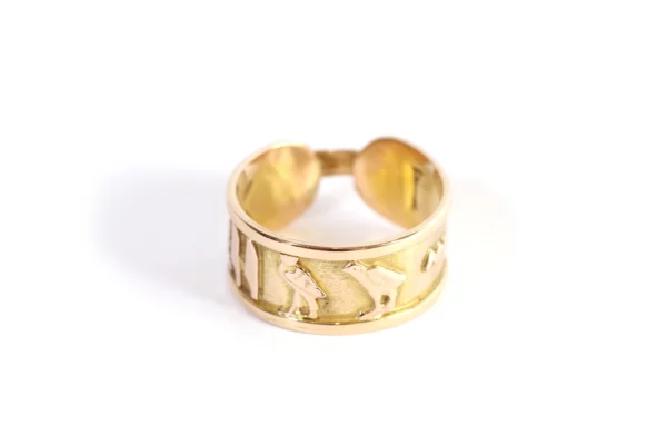 hieroglyphs gold ring