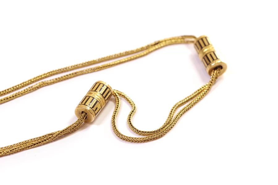 collier chaine de montre en or