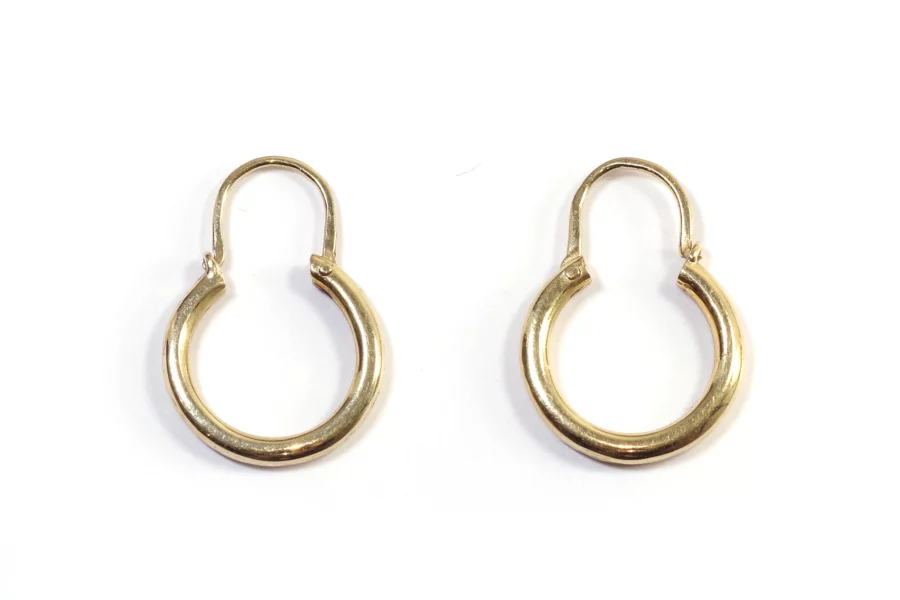 preowned gold hoop earrings