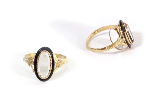 victorian enamel secret ring