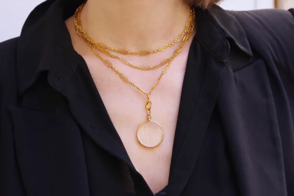 antique long chain necklace