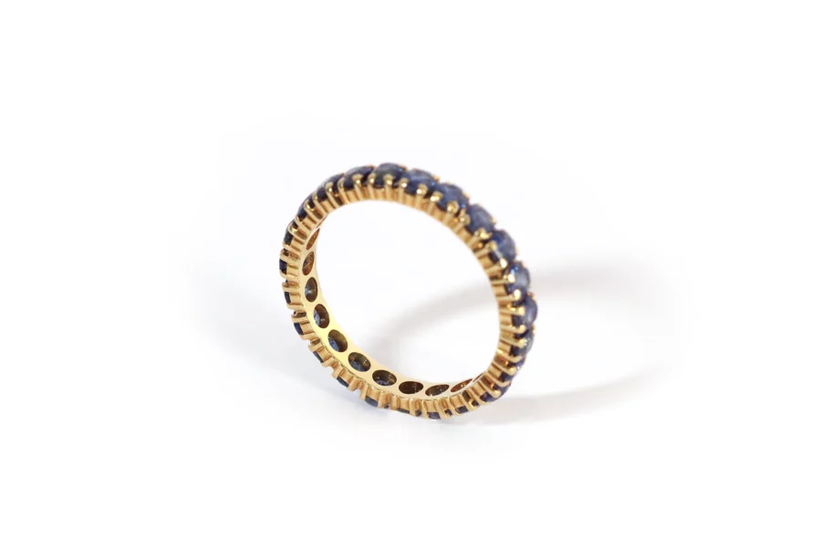 sapphire eternity ring in gold