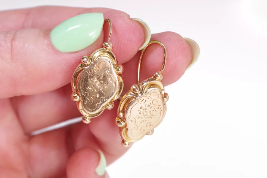 victorian gold earrings