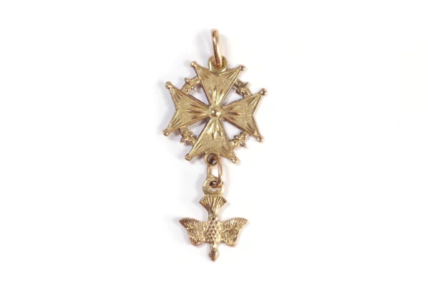 French antique huguenote cross