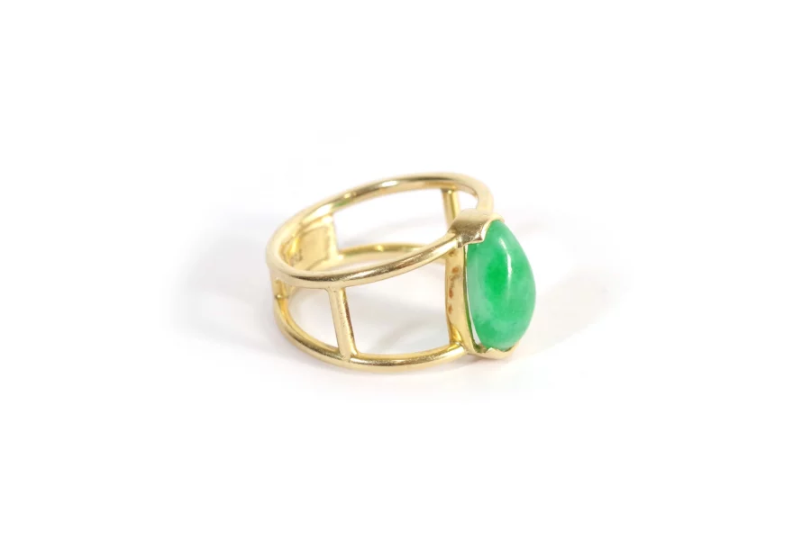 jade vintage gold ring