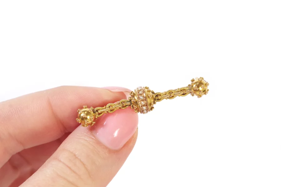 Victorian granulation brooch