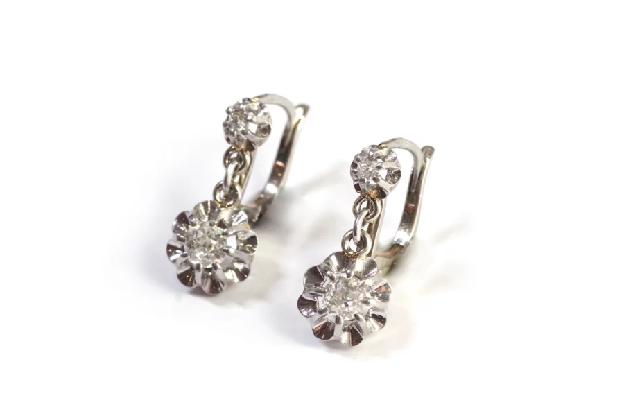 art deco diamond earrings