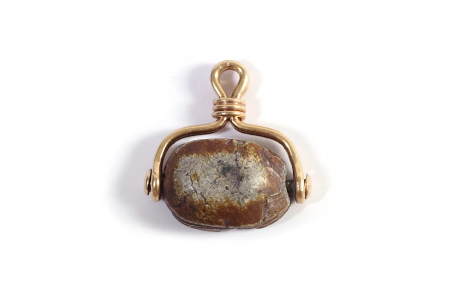 Swivel antique scarab pendant