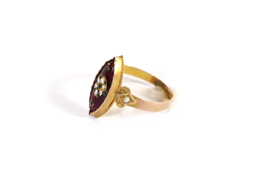 bague marquise émail bressan