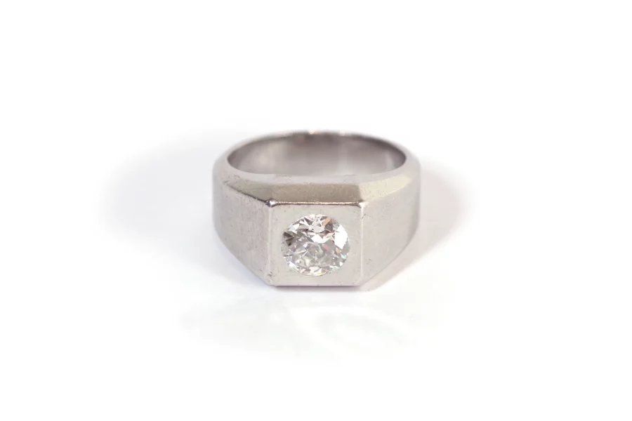 bague art deco platine diamant 1,39ct