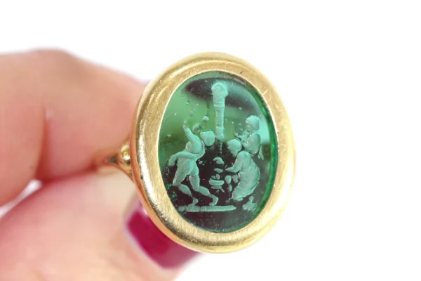 Victorian intaglio gold ring