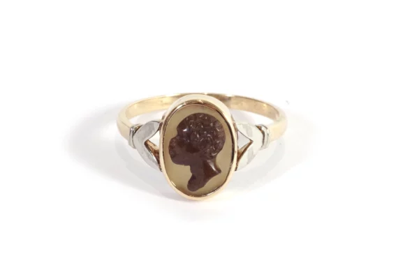 bague camée maure agate