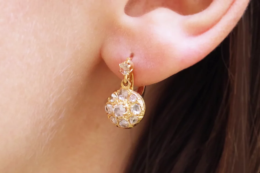 Antique diamond earrings