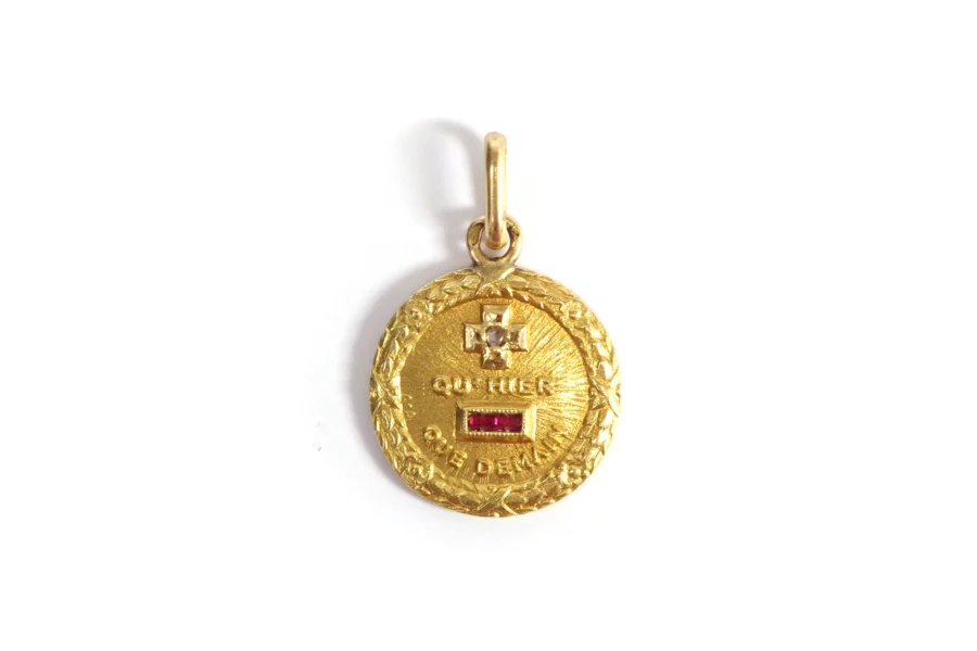 Antique Augis love medal