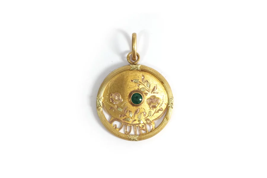 Art Nouveau june month pendant